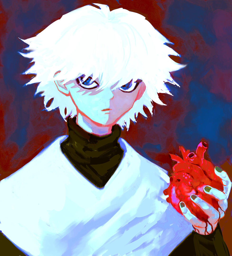 Killua (portrait + painterly render)